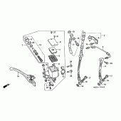 Схема узла: Передний тормозной цилиндр (3) для Honda CB600F Hornet S