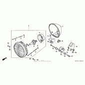 Схема узла: Фара для Honda VT600 Shadow VLX Deluxe