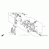 Схема вузла: Передній гальмівний супорт для Honda CR250