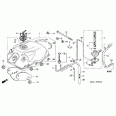 Схема вузла: Паливний бак (CBF600S / SA) для Honda CBF600