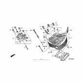 Схема узла: Перед. головка цилиндра для Honda VT750 Shadow Spirit
