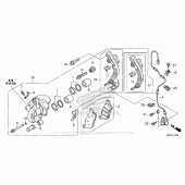 Схема вузла: Передній гальмівний супорт для Honda CBR500
