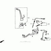 Схема узла: Педаль(Лапка) для Honda XR250