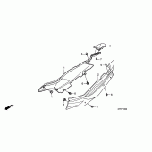 Схема вузла: Задній обтічник для Honda CBF150