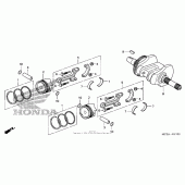 Схема узла: Коленчатый вал & Поршень для Honda FSC600 Silver Wing