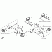 Схема вузла: Поворотники (DK / U) для Honda XR250