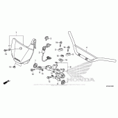 Схема вузла: Верхня траверса & Кліпон керма для Honda CRF230 CRF230F