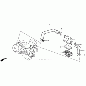Схема узла: Vt1100c sub air cleaner 97 для Honda VT1100 Shadow Spirit