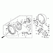 Схема вузла: Фара (ED, F, U) для Honda VT750 Shadow Spirit
