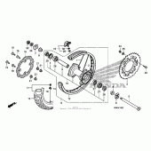 Схема вузла: Заднє колесо для Honda CRF250 CRF250R