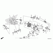 Схема вузла: Водяний насос для Honda VT1300 Fury