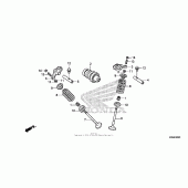 Схема вузла: Шток & Клапан для Honda CRF125 CRF125FB