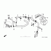 Схема вузла: Water pipe для Honda VT1100 Shadow Spirit