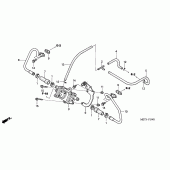 Схема узла: Система вентиляция картера для Honda CBF500