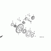 Схема вузла: Привід стартера для Honda NX650 Dominator