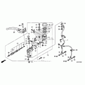 Схема вузла: Передній гальмівний циліндр (cbr600rr) для Honda CBR600 CBR600RR