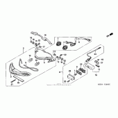 Схема вузла: Задній ліхтар (Стоп-сигнал) для Honda CB600F 599