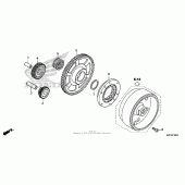 Схема узла: Привод стартера для Honda CTX700
