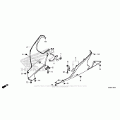 Схема вузла: Нижній обтічник для Honda VFR800 Interceptor