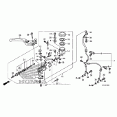 Схема вузла: Перед. гальмівний циліндр (cbr1000rr) для Honda CBR1000 CBR1000RR Fireblade