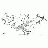 Схема вузла: Передній обтічник для Honda CBR1000 CBR1000RR Fireblade