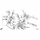 Схема вузла: Верхня траверса & Кліпон керма для Honda CTX700