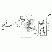 Схема вузла: Задній гальмівний циліндр (cbr250r) для Honda CBR250