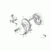 Схема узла: Задний тормозной барабан для Honda CMX250 Rebel