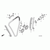 Схема вузла: Ланцюг ГРМ & Натяжник & Заспокоювач для Honda CB1300 Super Four