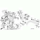 Схема узла: Верхняя траверса & Клипон руля для Honda NT700 Deauville