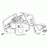 Схема вузла: Система вентиляції бака для Honda XR650