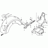 Схема вузла: Заднє крило для Honda VT1100 Shadow ACE