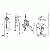 Схема вузла: Карбюратор (1) для Honda CR250