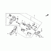 Схема вузла: Задній гальмівний супорт для Honda XR600