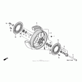 Схема вузла: Переднє колесо (1) для Honda ST1100 Pan-European