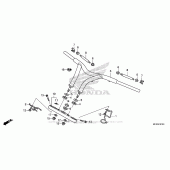 Схема вузла: Рульова траверса & Кліпон (1) для Honda VT1300 Stateline