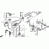 Схема вузла: Паливний бак для Honda VT1100 Shadow ACE