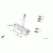 Схема вузла: Рульова траверса для Honda XRV750 Africa Twin