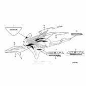 Схема вузла: Stripe + mark (1) для Honda CBR1000 CBR1000RR (ABS) Fireblade