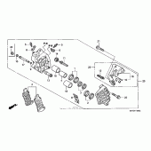 Схема вузла: Fr. brake caliper (r.) для Honda CBR1100XX Blackbird