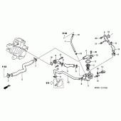 Схема узла: Труба водная для Honda VTR1000 Firestorm