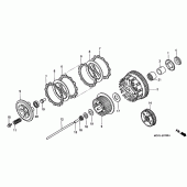 Схема вузла: Зчеплення для Honda VT1100 Shadow Sabre