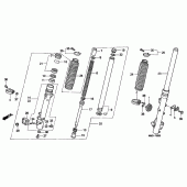 Схема вузла: Вилка передньої осі для Honda NX500 Dominator