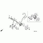 Схема вузла: Система індукції повітря для Honda NX500 Dominator