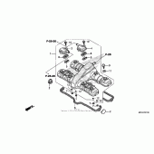 Схема вузла: Клапанна кришка для Honda CB1100