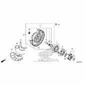 Схема вузла: Заднє колесо 1 для Honda VT750 Shadow Aero