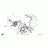 Схема вузла: Водяний насос для Honda VT600 Shadow VLX