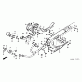 Схема узла: Выхлопная система для Honda VTX1800