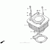 Схема вузла: Циліндр для Honda XR600