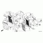 Схема вузла: Радіатор для Honda CRF450 CRF450R